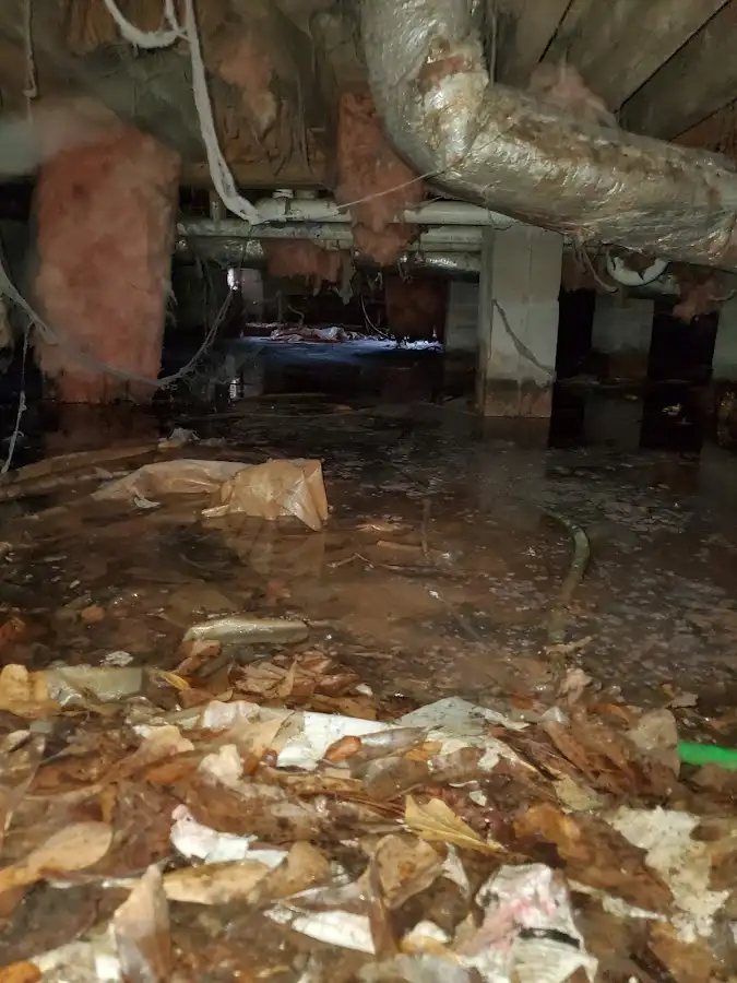 Crawl space flood assessment for Commercial Water Damage Restoration in Fort Lee